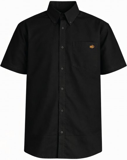 Motley Denim Zagreb Košeľa s krátkym rukávom Čierna - Košele - Košele 2XL-10XL