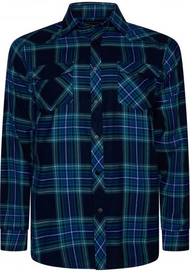 Kam Jeans 6353 Western Check Shirt Navy - Košele - Košele 2XL-10XL