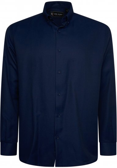 Kam Jeans 6357 Dobby Weave Shirt Navy - Košele - Košele 2XL-10XL