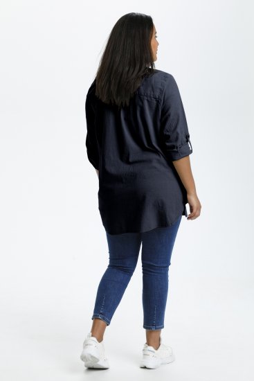 Kaffe Curve Nana Košeľová Tunika Midnight Marine - Blúzky & tuniky - 