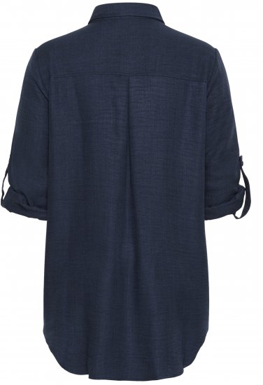 Kaffe Curve Ellie Shirt Tunic Moon Indigo Blue - Tuniky - 