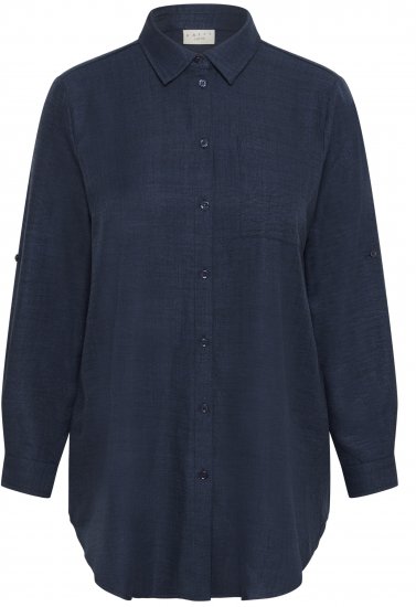 Kaffe Curve Ellie Shirt Tunic Moon Indigo Blue - Tuniky - 