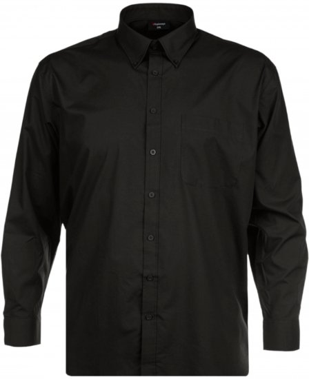 Espionage SH150 Plain Long Sleeve Shirt Black - Košele - Košele 2XL-10XL