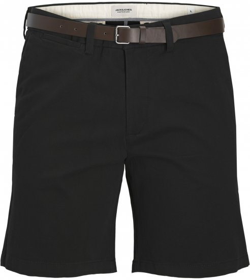 Jack & Jones Stadam Belted Chino Shorts Black - Šortky - Šortky W40-W60