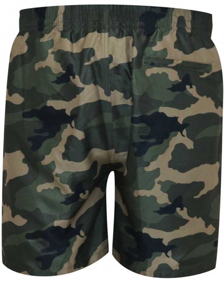 D555 Kody Camo Printed Swimshorts Khaki - Plavecké šortky - Pánske Plavky Nadmerné Veľkosti 