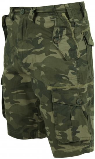 D555 Camaro Camo Printed Cargo Shorts Khaki - Šortky - Šortky W40-W60