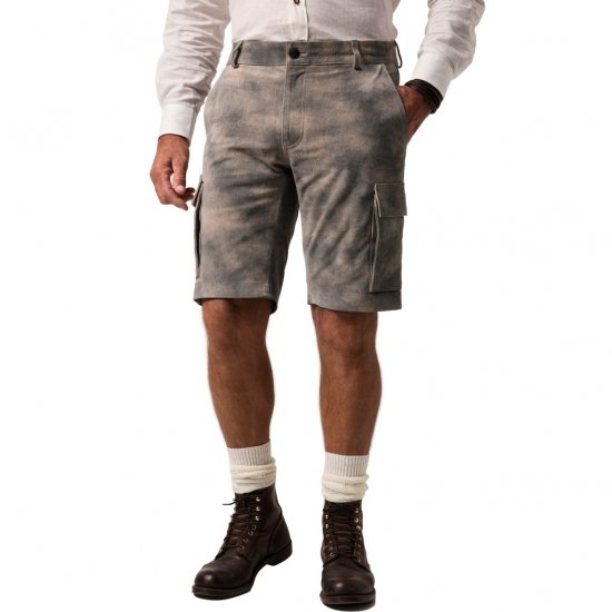 JP1880 Shorts Bermuda Traditional Cowhide Graphite Grey - Šortky - Šortky W40-W60