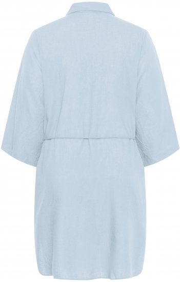 Kaffe Curve Mille Short Shirt Dress Nantucket Breeze Blue - Mini šaty - 