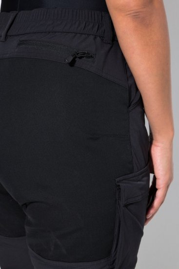 Ulla Popken HYPRAR Multifunctional Durable Inset Trekking Pants Black - Nohavice - Nohavice pre ženy vo veľkých veľkostiach