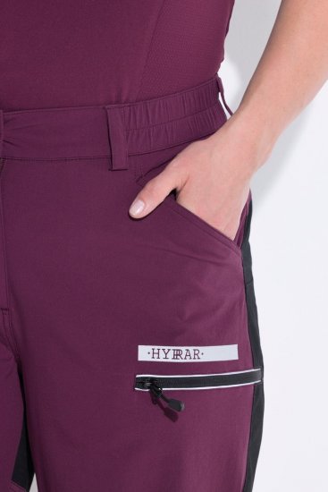 Ulla Popken HYPRAR Multifunctional Durable Inset Trekking Pants Dark Cherry Dark Cherry - Nohavice - Nohavice pre ženy vo veľkých veľkostiach