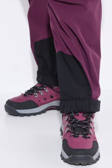 Ulla Popken HYPRAR Multifunctional Durable Inset Trekking Pants Dark Cherry Dark Cherry - Nohavice - Nohavice pre ženy vo veľkých veľkostiach