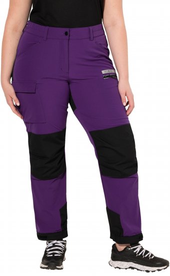 Ulla Popken HYPRAR Multifunctional Durable Inset Trekking Pants Plum - Džíny & Nohavice vo Veľkých Veľkostiach – Plus Size - 