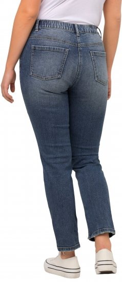 Ulla Popken Distressed Stretch Fit Sarah Jeans Blue Denim - Džíny & Nohavice vo Veľkých Veľkostiach – Plus Size - 
