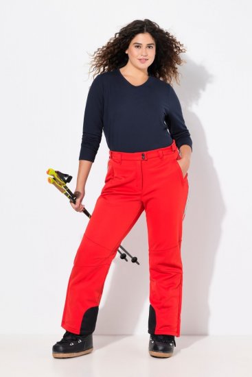 Ulla Popken Softshell Trousers Waterproof Zip Pockets Snow Gaiters Salsa - Nohavice - Nohavice pre ženy vo veľkých veľkostiach