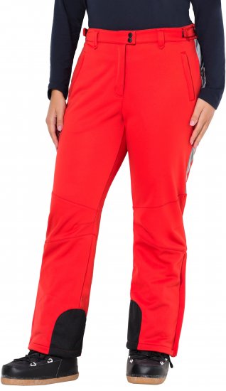 Ulla Popken Softshell Trousers Waterproof Zip Pockets Snow Gaiters Salsa - Džíny & Nohavice vo Veľkých Veľkostiach – Plus Size - 