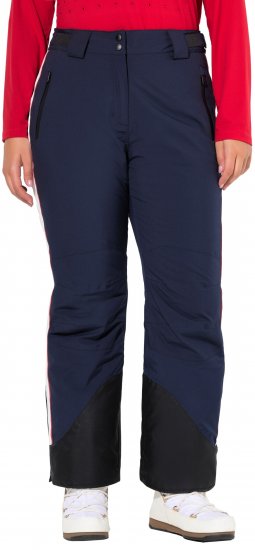 Ulla Popken Performance Trousers Waterproof Zip Pockets Snow Gaiter Navy - Džíny & Nohavice vo Veľkých Veľkostiach – Plus Size - 