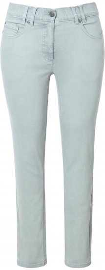 Ulla Popken Slim Leg Light Wash Jeans Light Moss Light Moss Green - Džíny & Nohavice vo Veľkých Veľkostiach – Plus Size - 