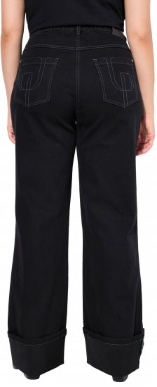 Ulla Popken Flared Leg Jeans Black - Džíny & Nohavice vo Veľkých Veľkostiach – Plus Size - 