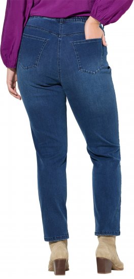 Ulla Popken Splatter Painted Jeans Blue - Džíny & Nohavice vo Veľkých Veľkostiach – Plus Size - 