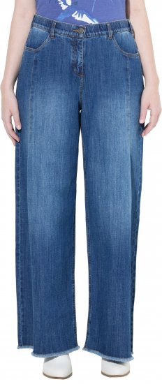 Ulla Popken Extra Wide Leg Stretch Fit Jeans Denim Blue - Džíny & Nohavice vo Veľkých Veľkostiach – Plus Size - 