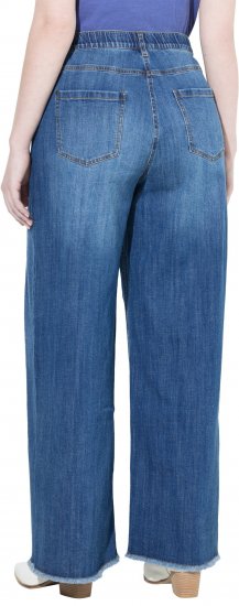 Ulla Popken Extra Wide Leg Stretch Fit Jeans Denim Blue - Džíny & Nohavice vo Veľkých Veľkostiach – Plus Size - 