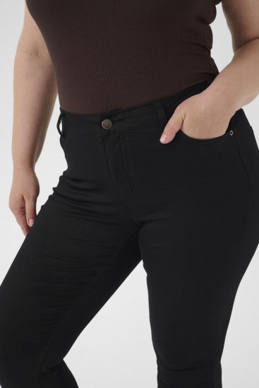 Kaffe Curve Lena Slim Jeans Black Deep - Džínsy - 