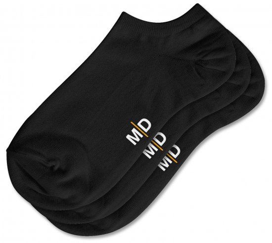 Motley Denim William 3-balenie členkových ponožiek Čierna - Spodná bielizeň - Spodné Prádlo 2XL-8XL