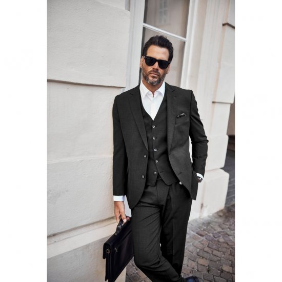 JP1880 Classic Two Button Stretch Suit Jacket Grey - Obleky - Obleky 2XL-8XL