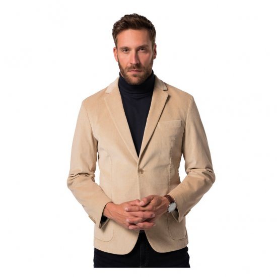 JP1880 Suit Jacket Corduroy Business Sand - Obleky - Obleky 2XL-8XL