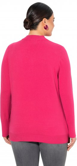 Ulla Popken Long Sleeves Mock Turtleneck Sweater Red Pink - Mikiny & mikiny bez kapucne - 