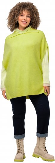 Ulla Popken Oversized Knit Sweater Vest Lime Green - Mikiny & mikiny bez kapucne - 