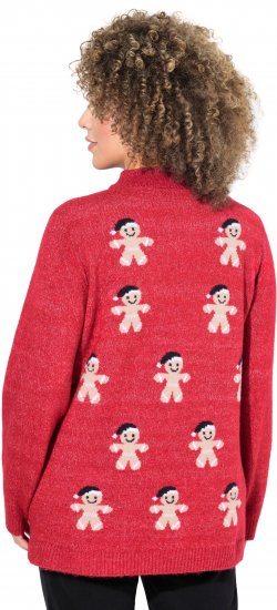 Ulla Popken Gingerbread Men Sweater Salsa Red - Mikiny & mikiny bez kapucne - 