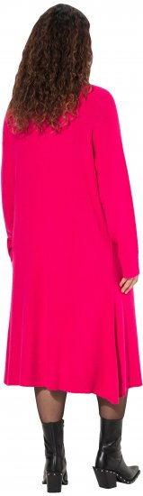 Ulla Popken Long Turtleneck Duster Sweater Red Pink - Mikiny & mikiny bez kapucne - 
