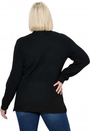 Ulla Popken Whimsical Holiday Sweater Black - Mikiny & mikiny bez kapucne - 