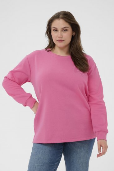 Kaffe Curve Sus Sweatshirt Pink Power - Mikiny - 