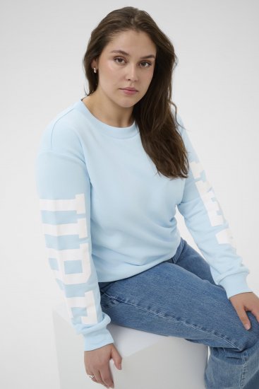 Kaffe Curve Mila Sweatshirt Nantucket Breeze Blue - Mikiny - 