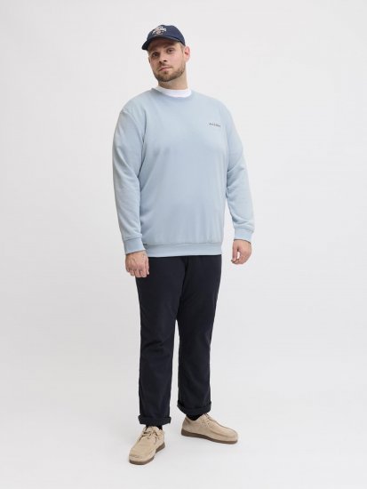 Jack & Jones Brandon Sweatshirt Blue - Mikiny & mikiny bez kapucne - Mikiny & Mikiny s Kapucňou 2XL-12XL