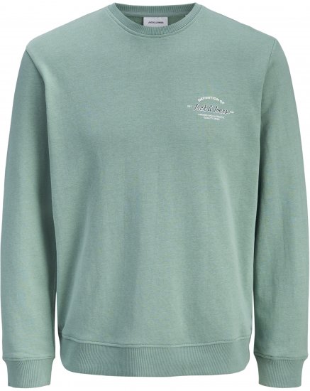 Jack & Jones Brandon Sweatshirt Turquoise - Mikiny & mikiny bez kapucne - Mikiny & Mikiny s Kapucňou 2XL-12XL