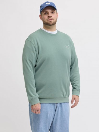 Jack & Jones Brandon Sweatshirt Turquoise - Mikiny & mikiny bez kapucne - Mikiny & Mikiny s Kapucňou 2XL-12XL