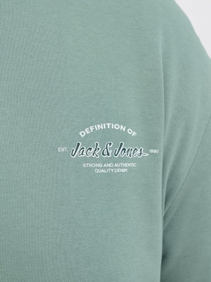 Jack & Jones Brandon Sweatshirt Turquoise - Mikiny & mikiny bez kapucne - Mikiny & Mikiny s Kapucňou 2XL-12XL