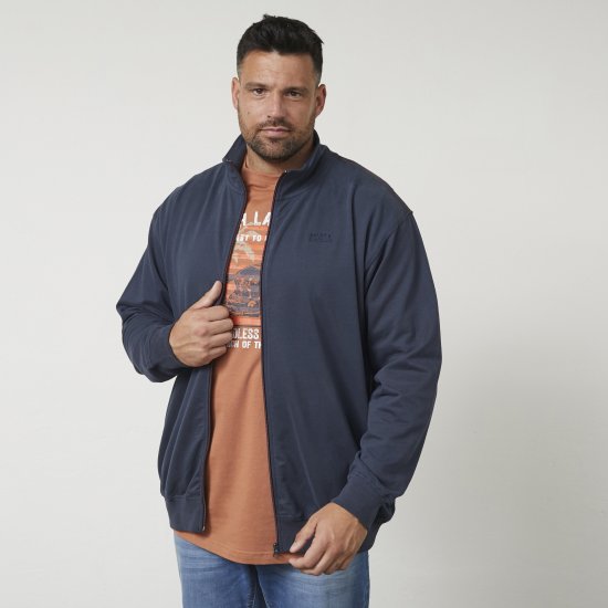 North Latitude 61140 Mäkký Sweat Kardigán Tmavomodrá - Mikiny & mikiny bez kapucne - Mikiny & Mikiny s Kapucňou 2XL-12XL