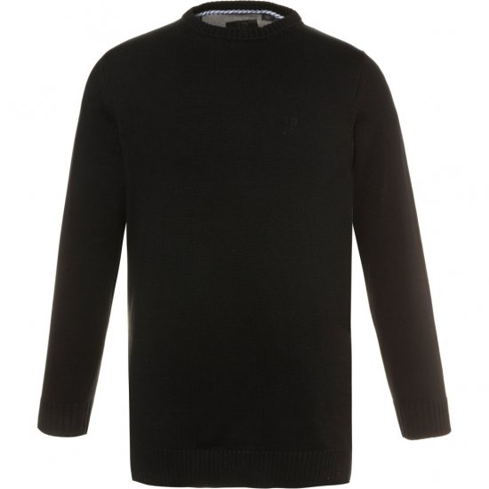 JP1880 Pullover Sweater Black TALL - PÁNSKE OBLEČENIE MT-6XLT - Veľkosti pre VYSOKÝCH