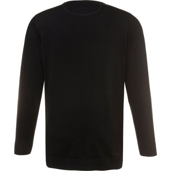 JP1880 Pullover Sweater Black TALL - PÁNSKE OBLEČENIE MT-6XLT - Veľkosti pre VYSOKÝCH