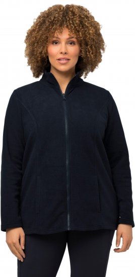 Ulla Popken Modular Fleece Zip Front Jacket Navy - Mikiny & mikiny bez kapucne - 