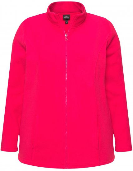 Ulla Popken Modular Fleece Zip Front Jacket Magenta - Mikiny & mikiny bez kapucne - 