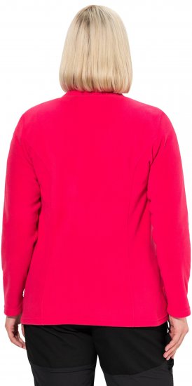 Ulla Popken Modular Fleece Zip Front Jacket Magenta - Mikiny & mikiny bez kapucne - 