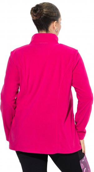 Ulla Popken Modular Fleece Zip Front Jacket Light Heather - Mikiny & mikiny bez kapucne - 
