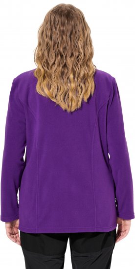 Ulla Popken Modular Fleece Zip Front Jacket Dark Plum - Mikiny & mikiny bez kapucne - 