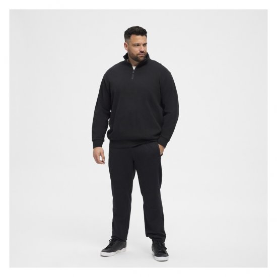 North Latitude Denim Half-Zip Sweatshirt Black - Mikiny & mikiny bez kapucne - Mikiny & Mikiny s Kapucňou 2XL-12XL