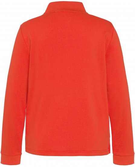 Ulla Popken PARIS Theme Zip Neck Sweatshirt Light Red - Mikiny & mikiny bez kapucne - 